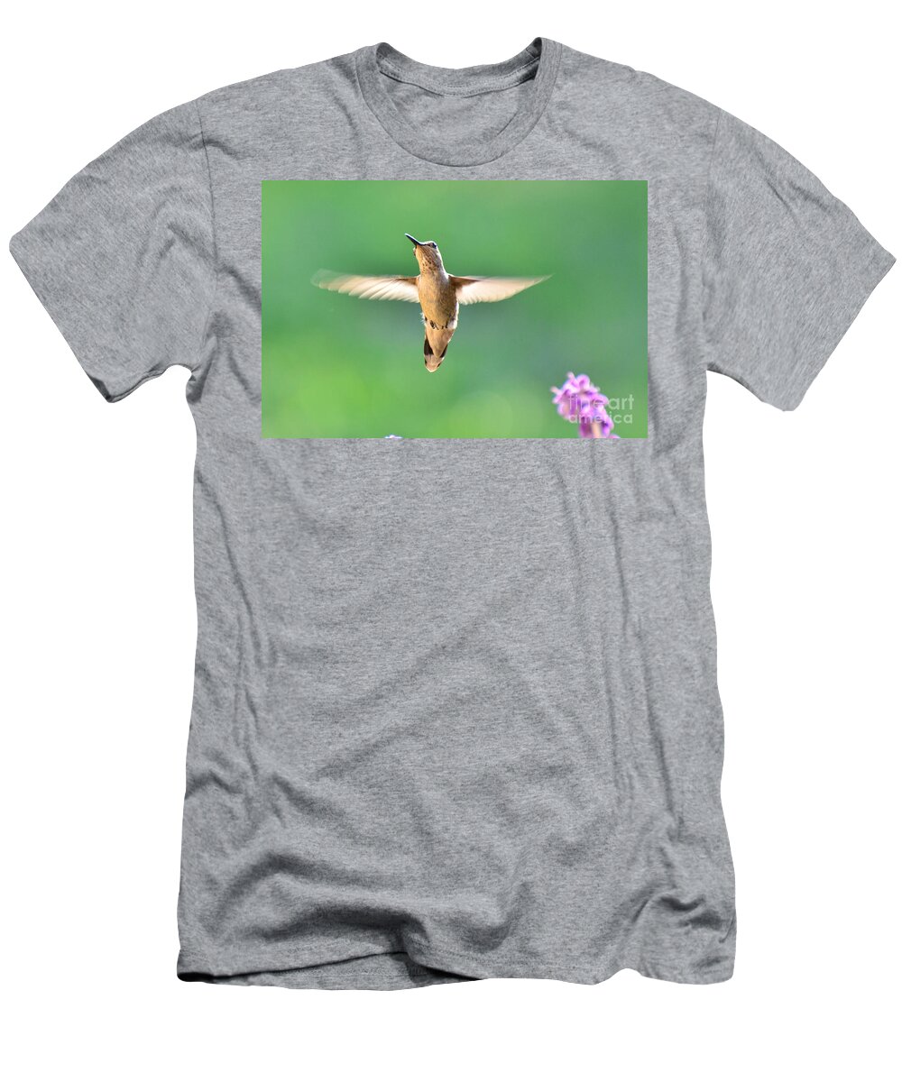 Hummingbird T-Shirt featuring the photograph Free to Dance by Debby Pueschel