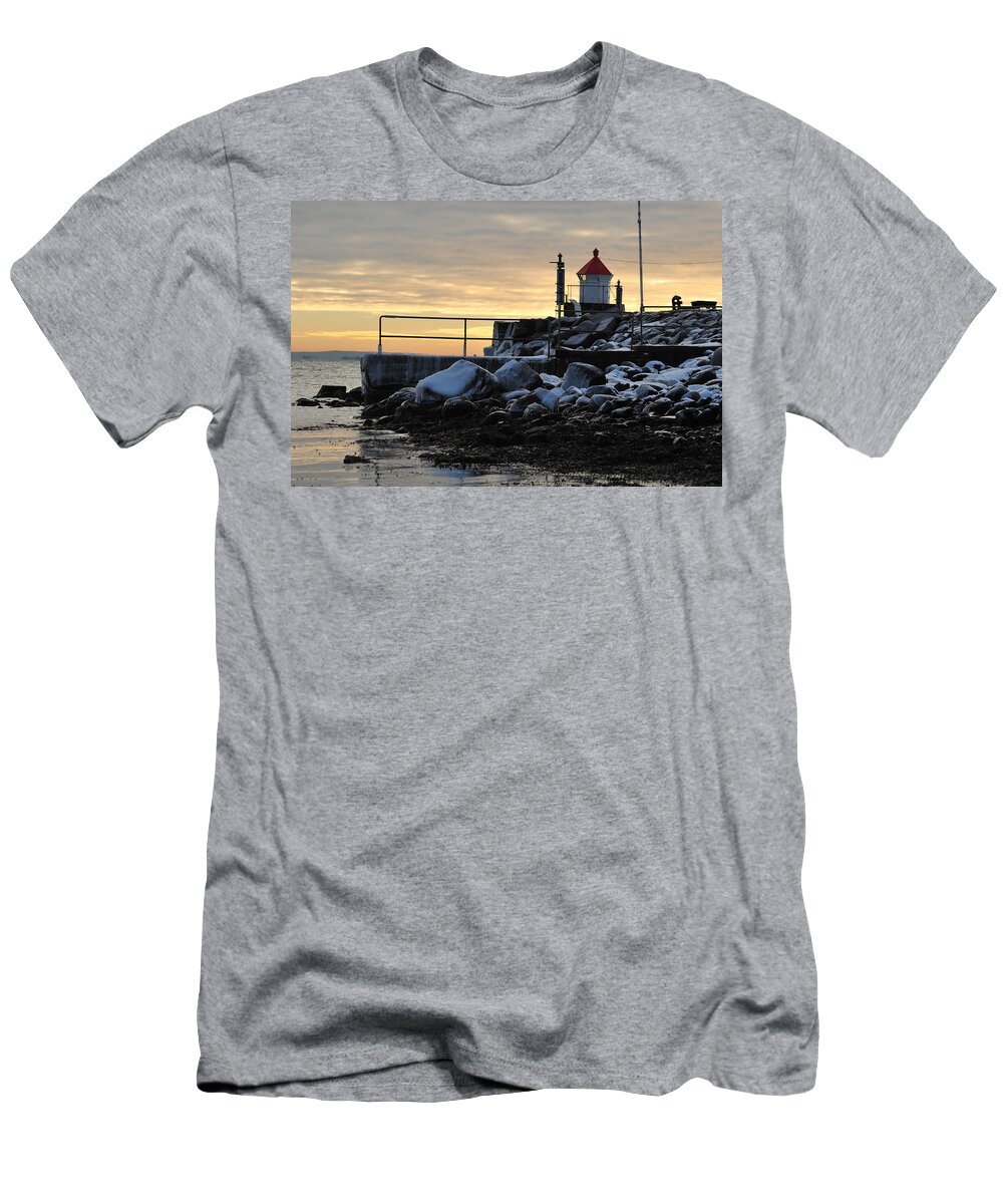 Frost T-Shirt featuring the photograph Fyllinga Lighthouse by Randi Grace Nilsberg