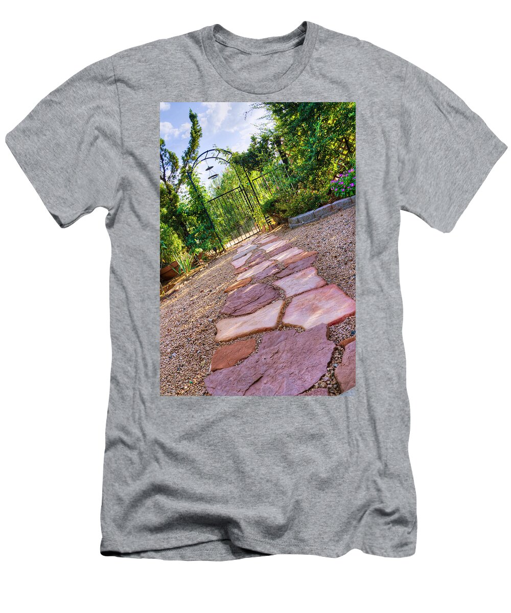 Garden T-Shirt featuring the photograph Garden Path by Alexey Stiop
