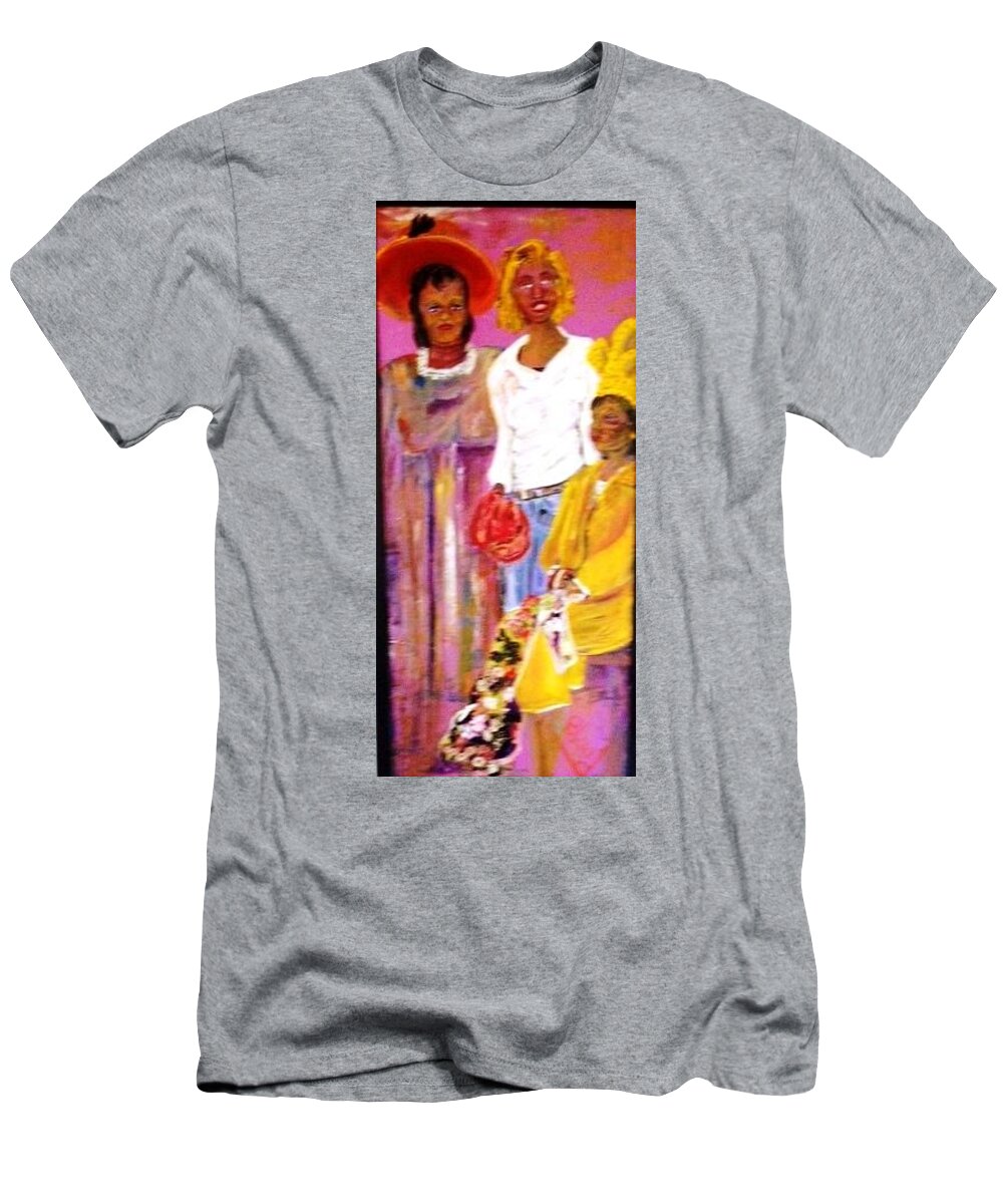 Family T-Shirt featuring the painting Generations by Peggy Blood
