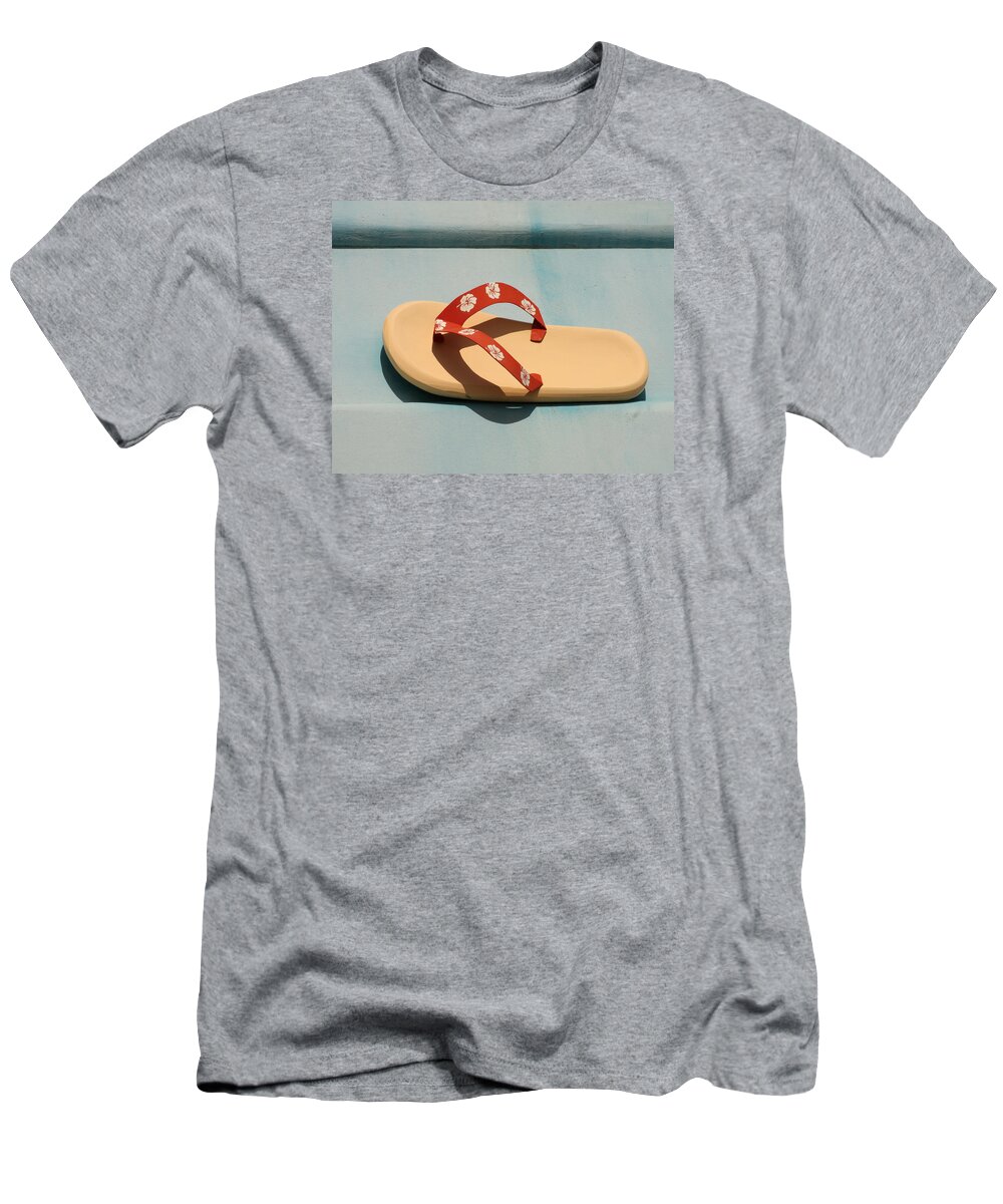 Avila Beach T-Shirt featuring the photograph Giant Flip Flop by Art Block Collections