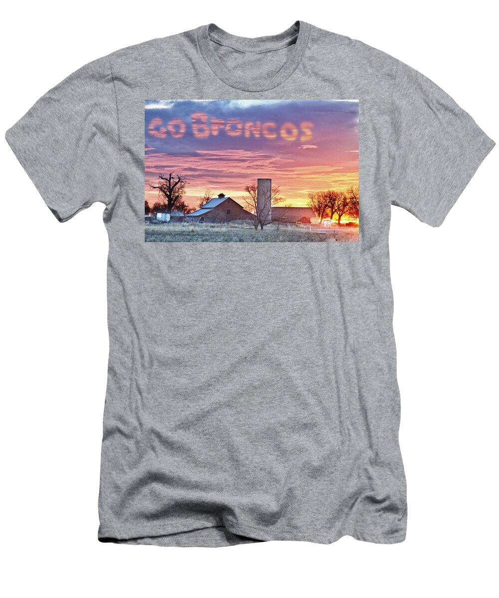 Broncos T-Shirt featuring the photograph Go Broncos Colorado Country by James BO Insogna
