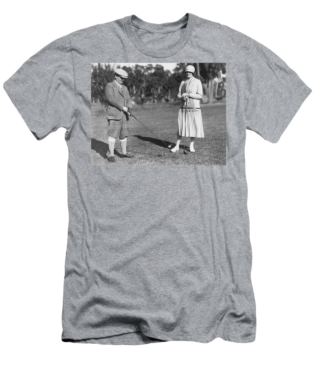 1920s T-Shirt featuring the photograph Golf At Palm Beach by Underwood Archives