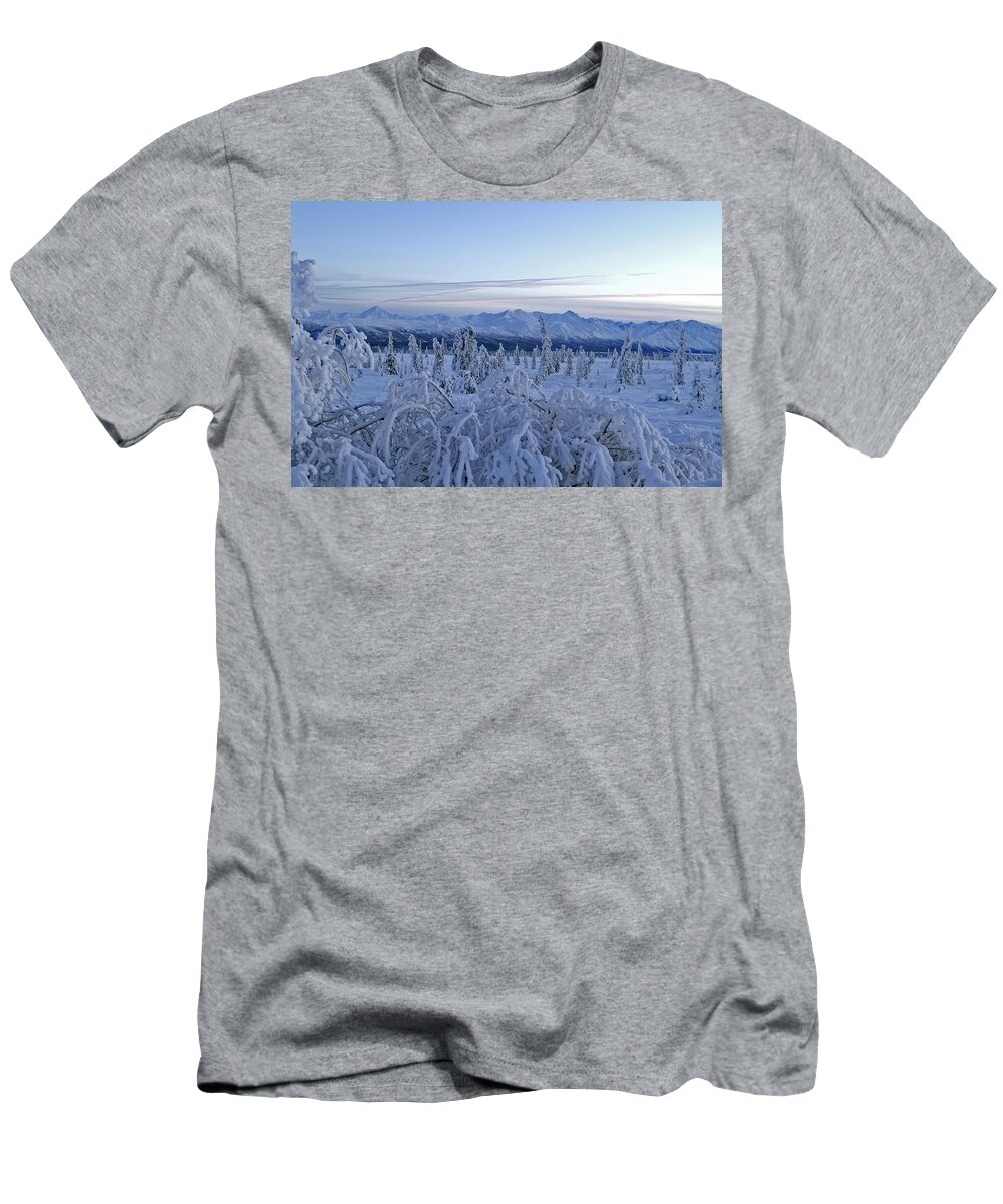 Landscapes T-Shirt featuring the photograph Goodnight Chugach by Jeremy Rhoades