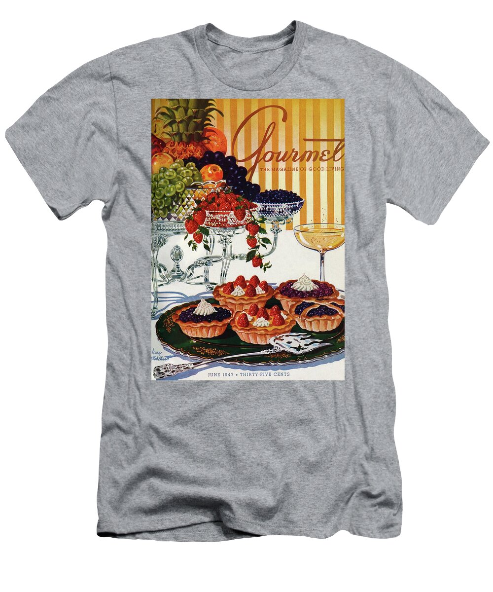 Food T-Shirt featuring the photograph Gourmet Cover Of Fruit Tarts by Henry Stahlhut