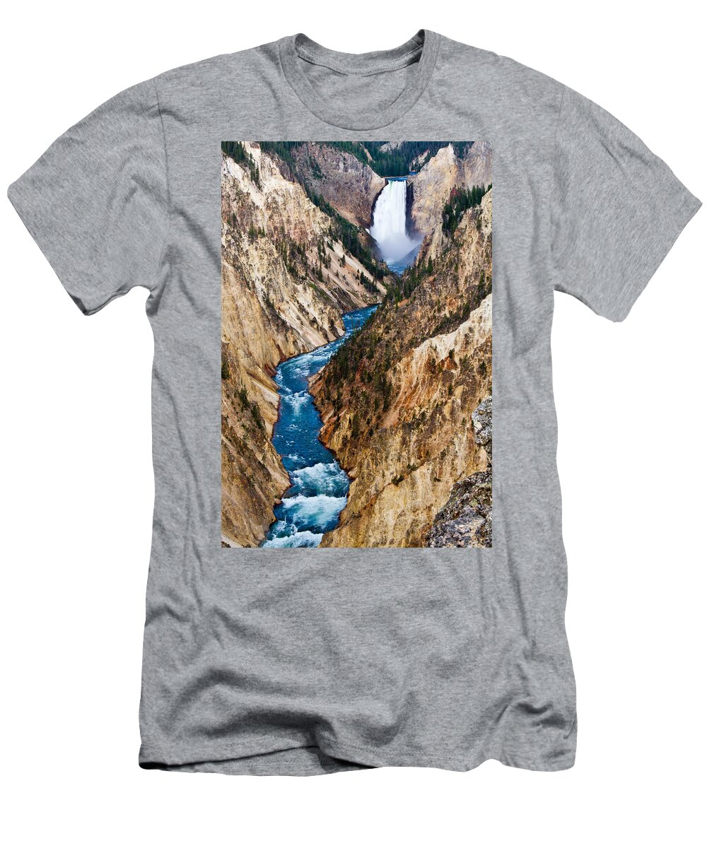 Grand Canyon Of Yellowstone T-Shirt featuring the photograph Grand Canyon of Yellowstone by Bill Gallagher