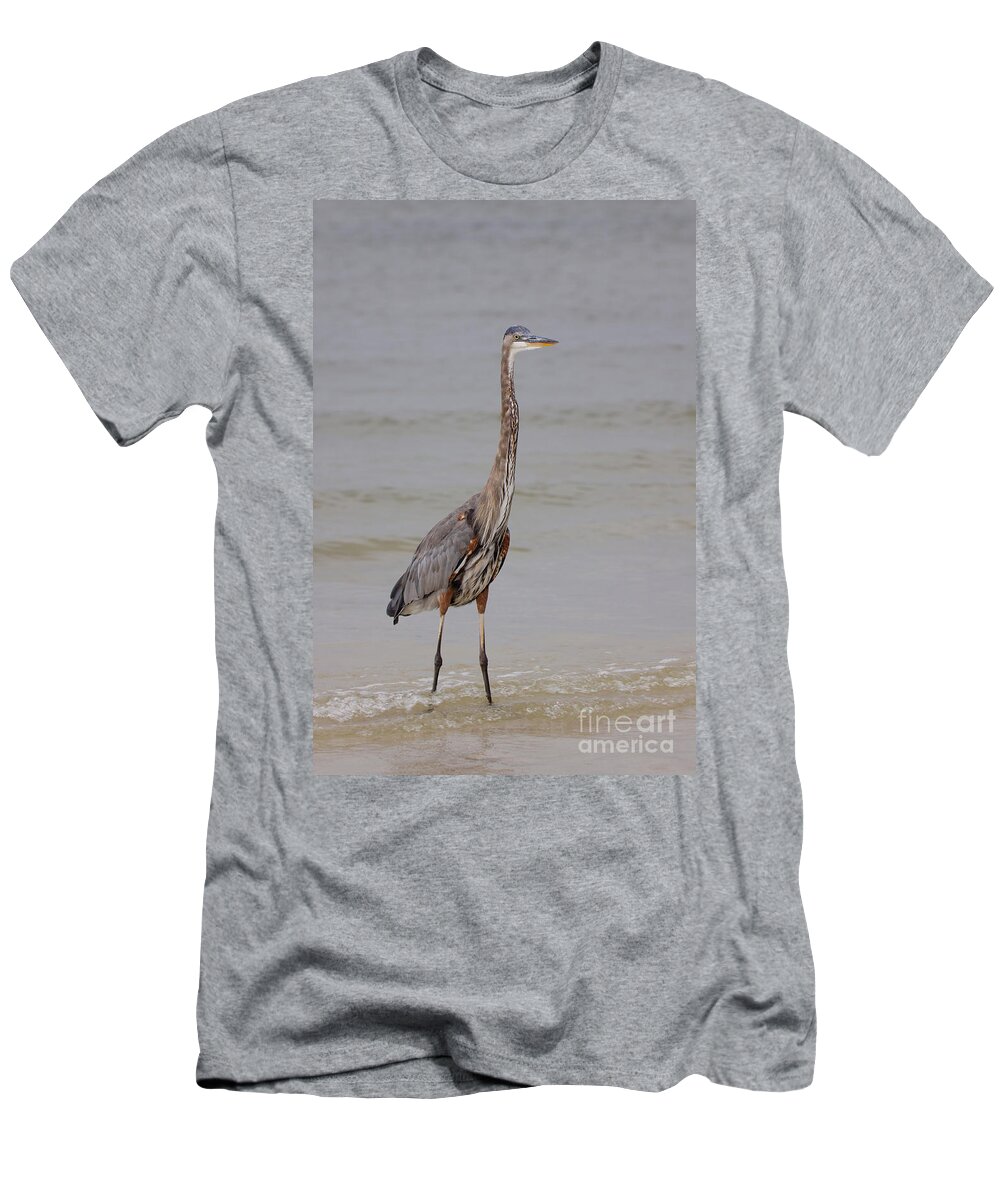 Great Blue Heron T-Shirt featuring the photograph Great Blue by Rick Kuperberg Sr