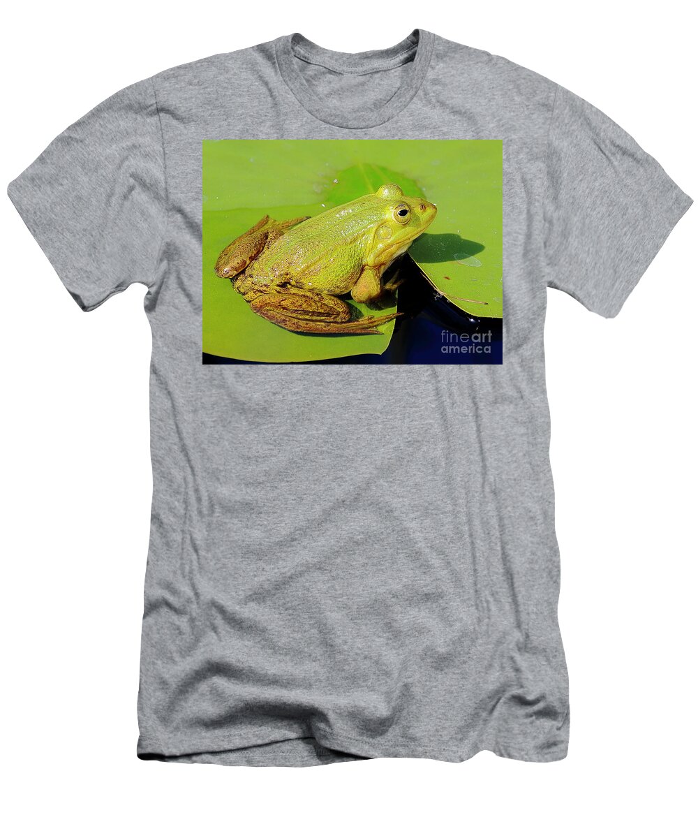 Frogs T-Shirt featuring the photograph Green Frog 2 by Amanda Mohler