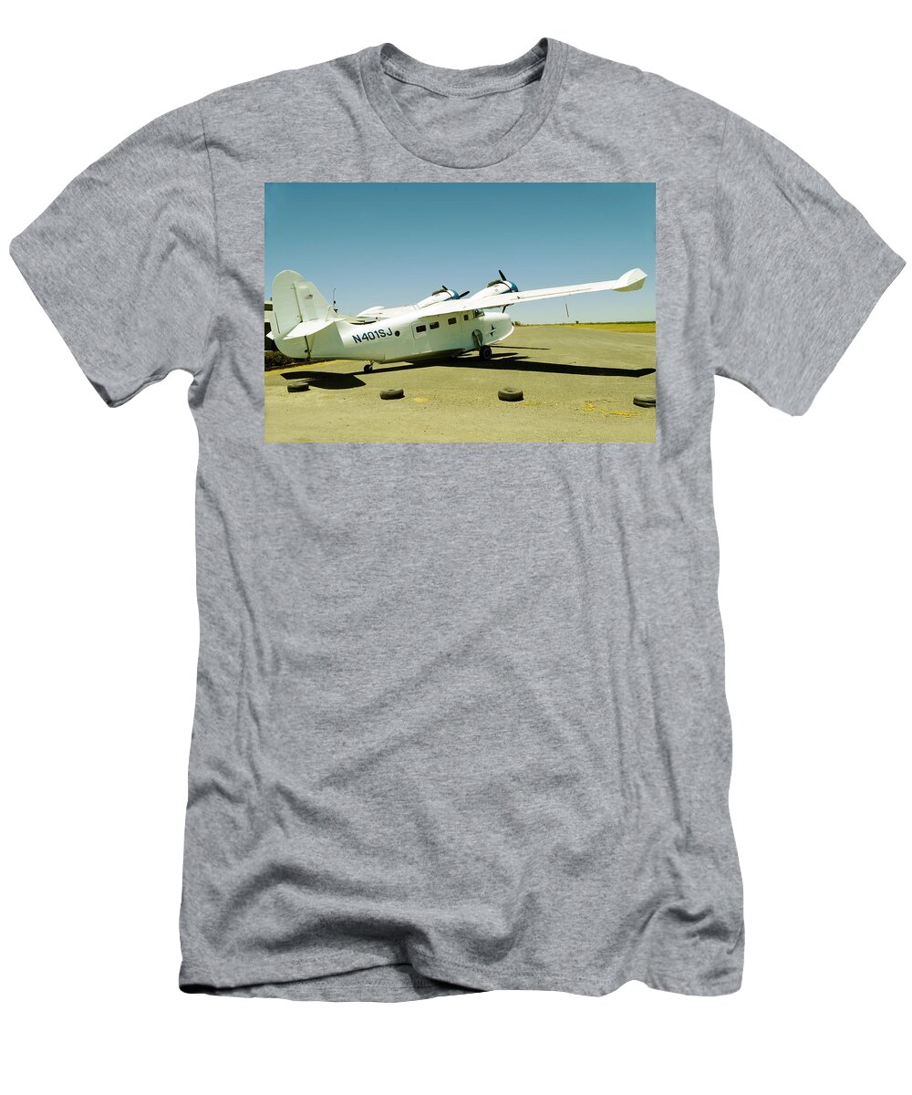 Pamela Patch T-Shirt featuring the photograph Grumman G21 Goose Aircraft by Pamela Patch