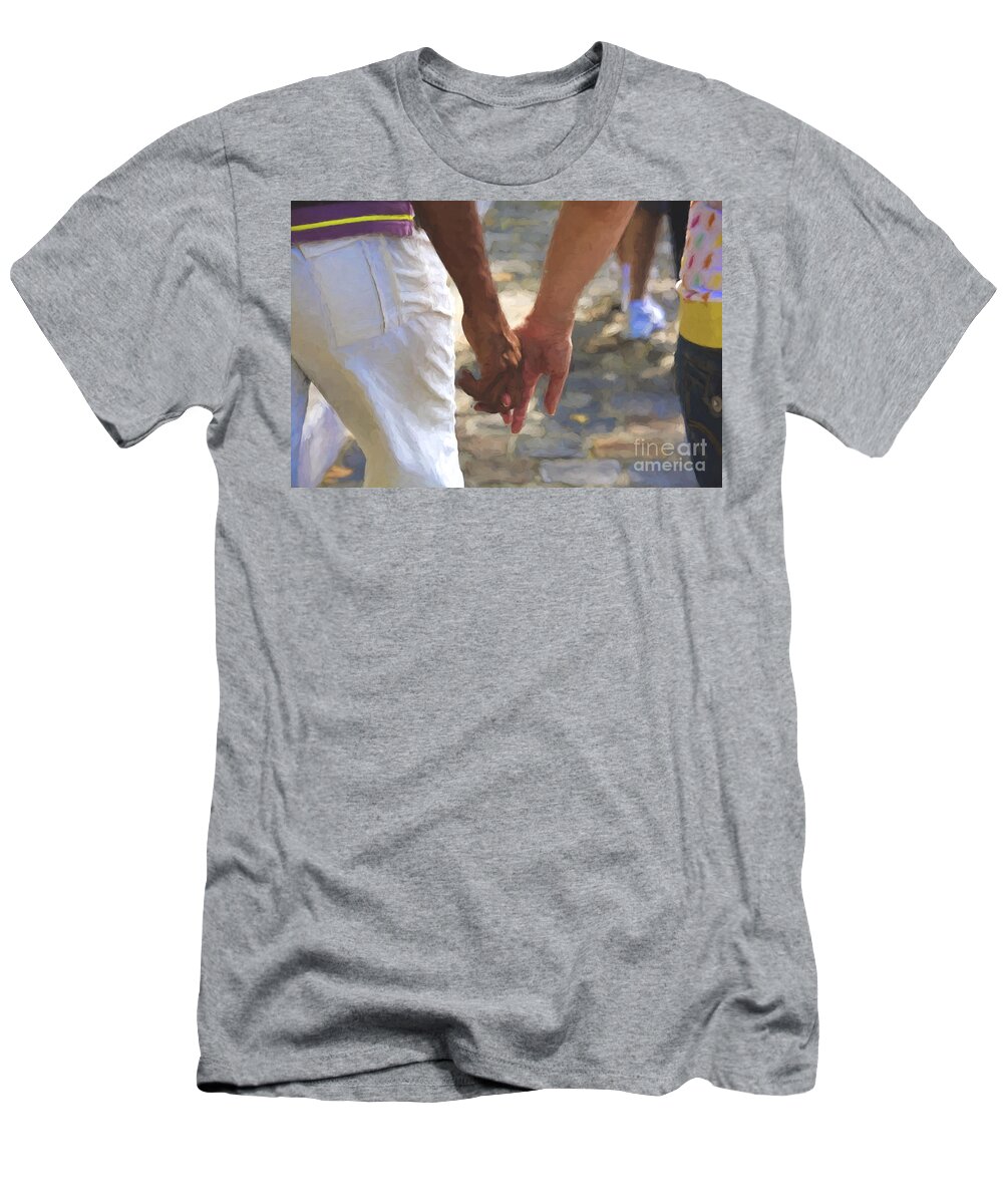 Hands T-Shirt featuring the photograph Hand in hand by Sheila Smart Fine Art Photography