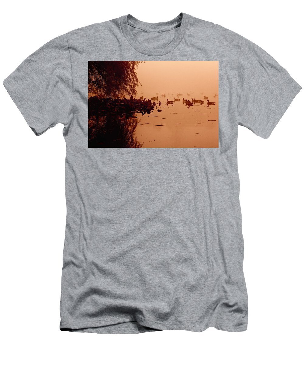 Geese T-Shirt featuring the photograph Happy Where We Are by Monte Arnold