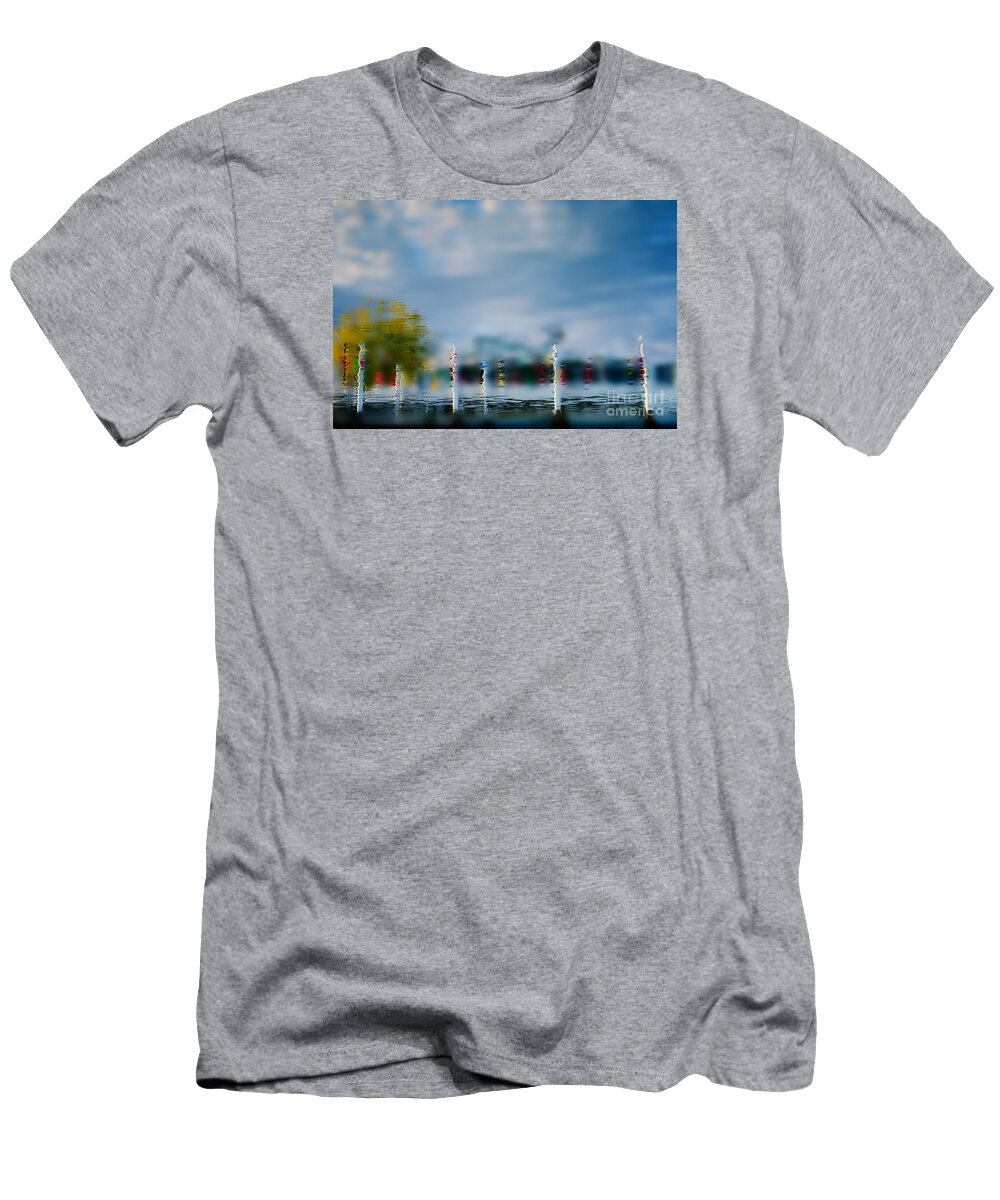 Boat T-Shirt featuring the photograph Harbor Reflections by Michael Arend