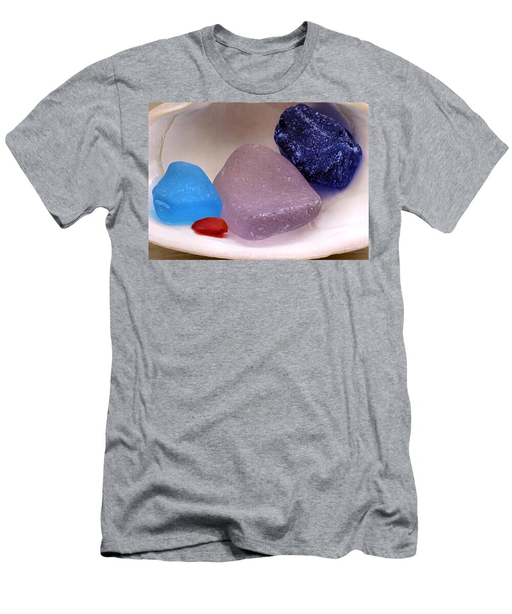 Rare Sea Glass T-Shirt featuring the photograph Hard to Find Sea Glass by Janice Drew
