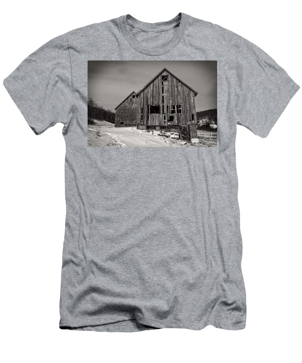 Old T-Shirt featuring the photograph Haunted Old Barn by Edward Fielding