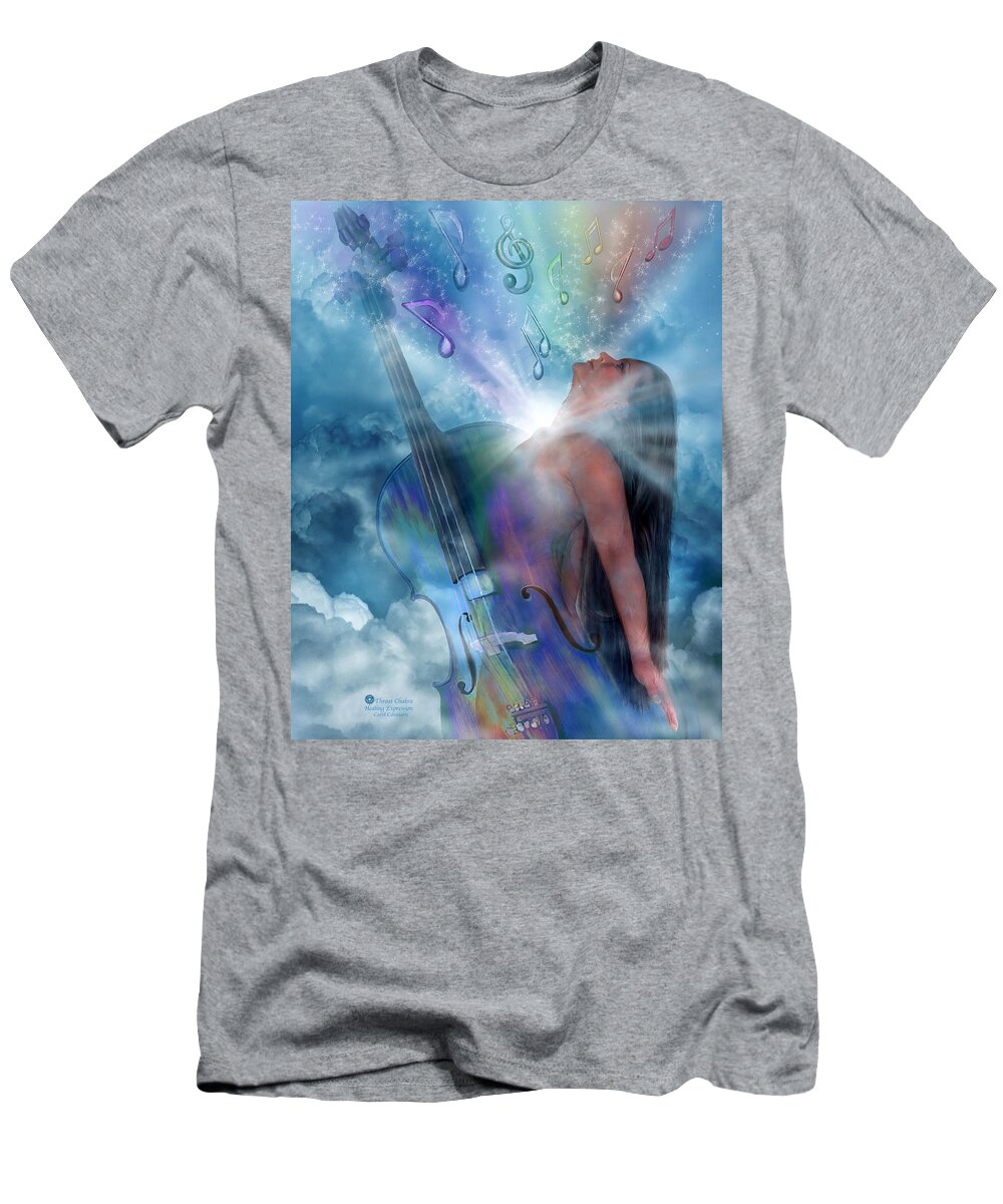 Healing T-Shirt featuring the mixed media Healing Expression by Carol Cavalaris