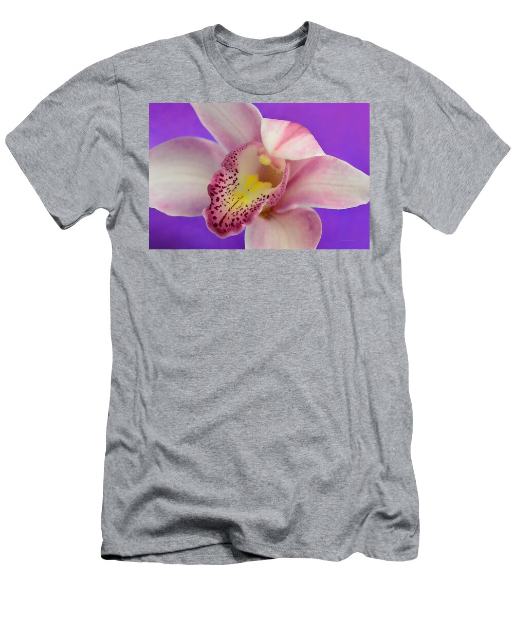 Orchid T-Shirt featuring the photograph Hear Me Roar by Donna Blackhall