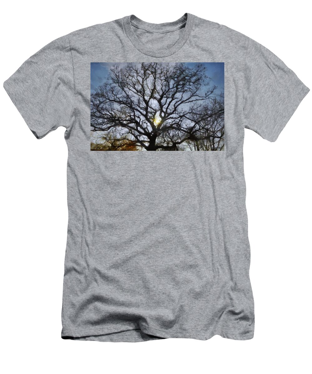 Autumn T-Shirt featuring the painting Here Comes the Sun by Jeffrey Kolker