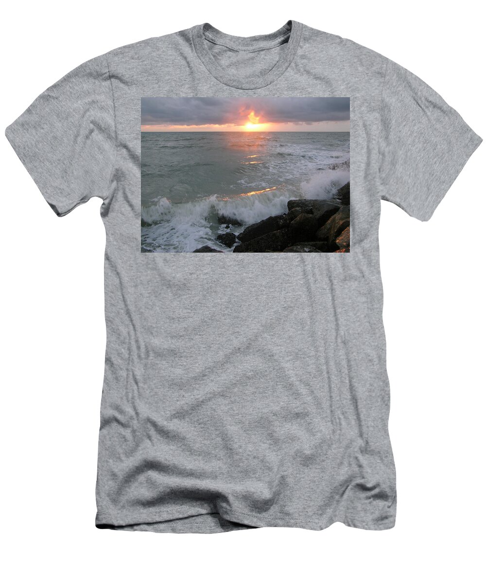Ocean T-Shirt featuring the photograph Here comes the sun by Julianne Felton