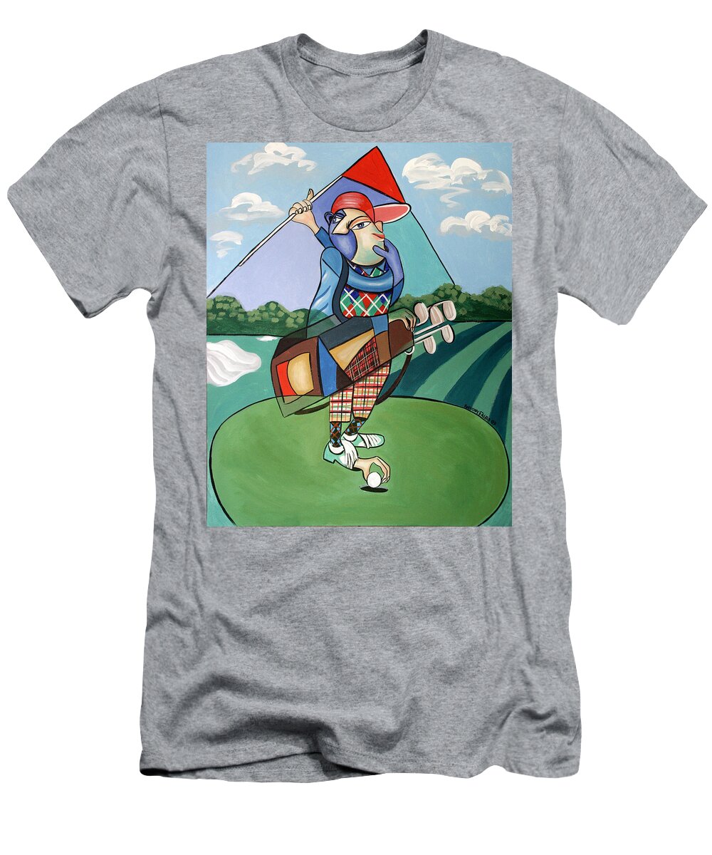 Hole In One T-Shirt featuring the painting Hole In One by Anthony Falbo