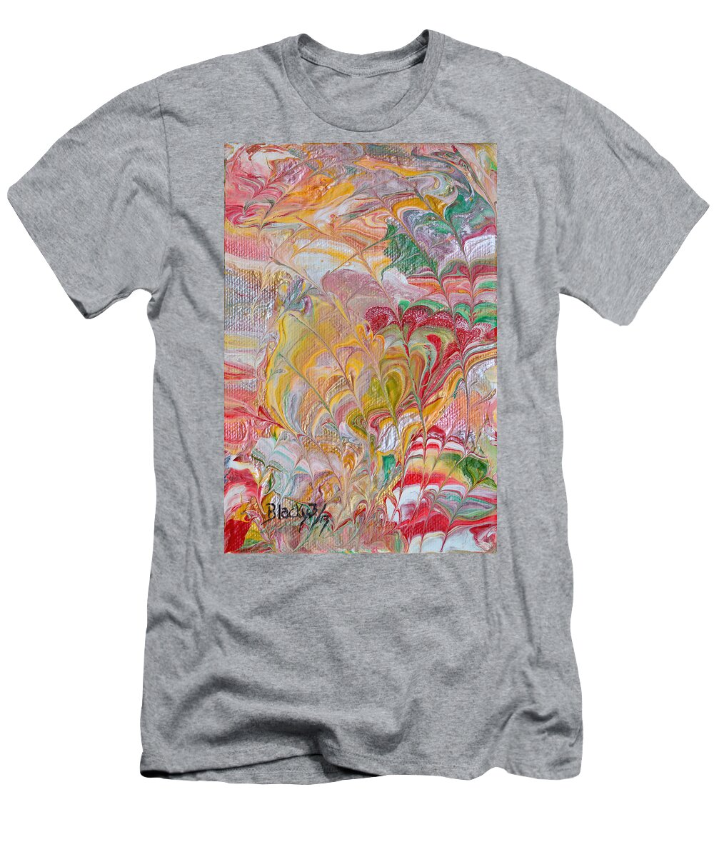 Colorful Abstract T-Shirt featuring the painting Hot Air Balloons by Donna Blackhall