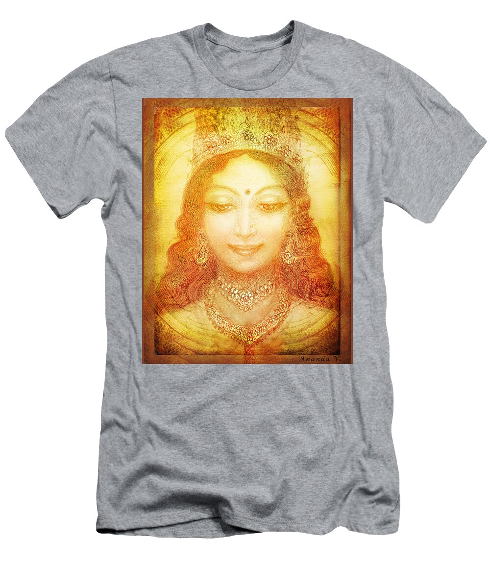 Goddess Painting T-Shirt featuring the mixed media I Am That by Ananda Vdovic