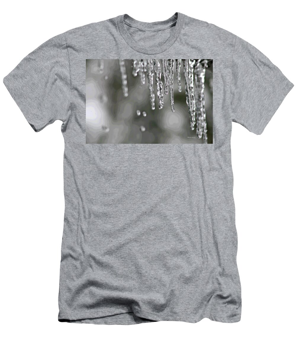  T-Shirt featuring the photograph Icicles by Matalyn Gardner