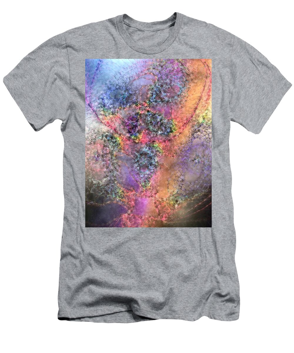 Abstract T-Shirt featuring the digital art Impressionist Dreams 2 by Casey Kotas