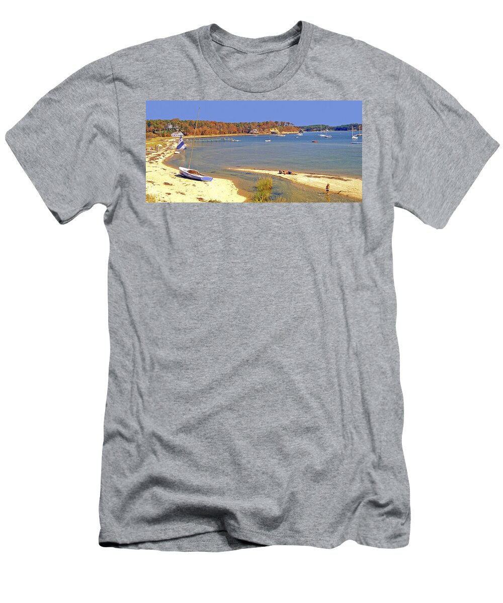 Indian Summer T-Shirt featuring the photograph Indian Summer Afternoon Pleasant Bay Cape Cod Massachusetts by A Macarthur Gurmankin