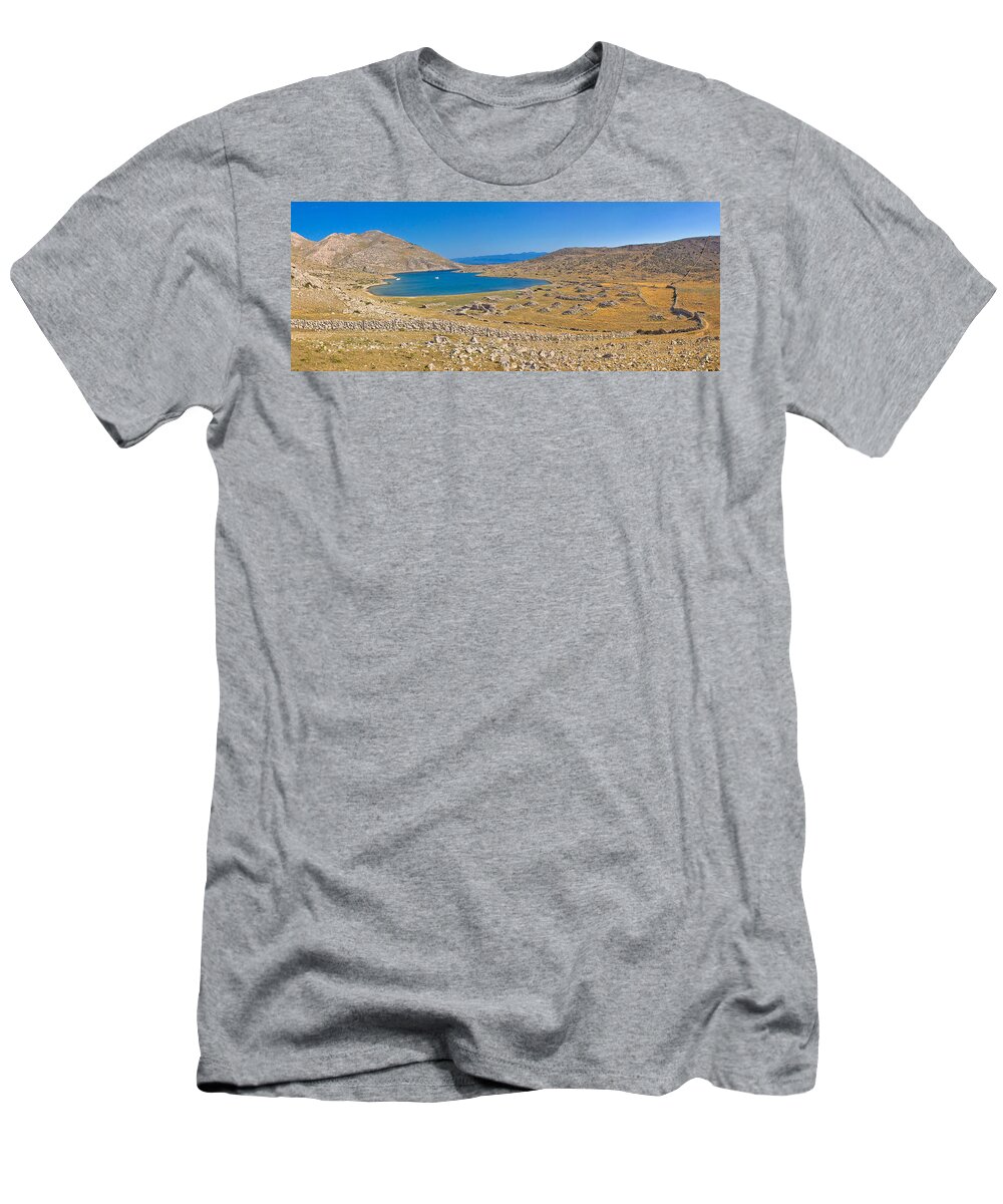 Mala Luka T-Shirt featuring the photograph Island of Krk yachting bay by Brch Photography