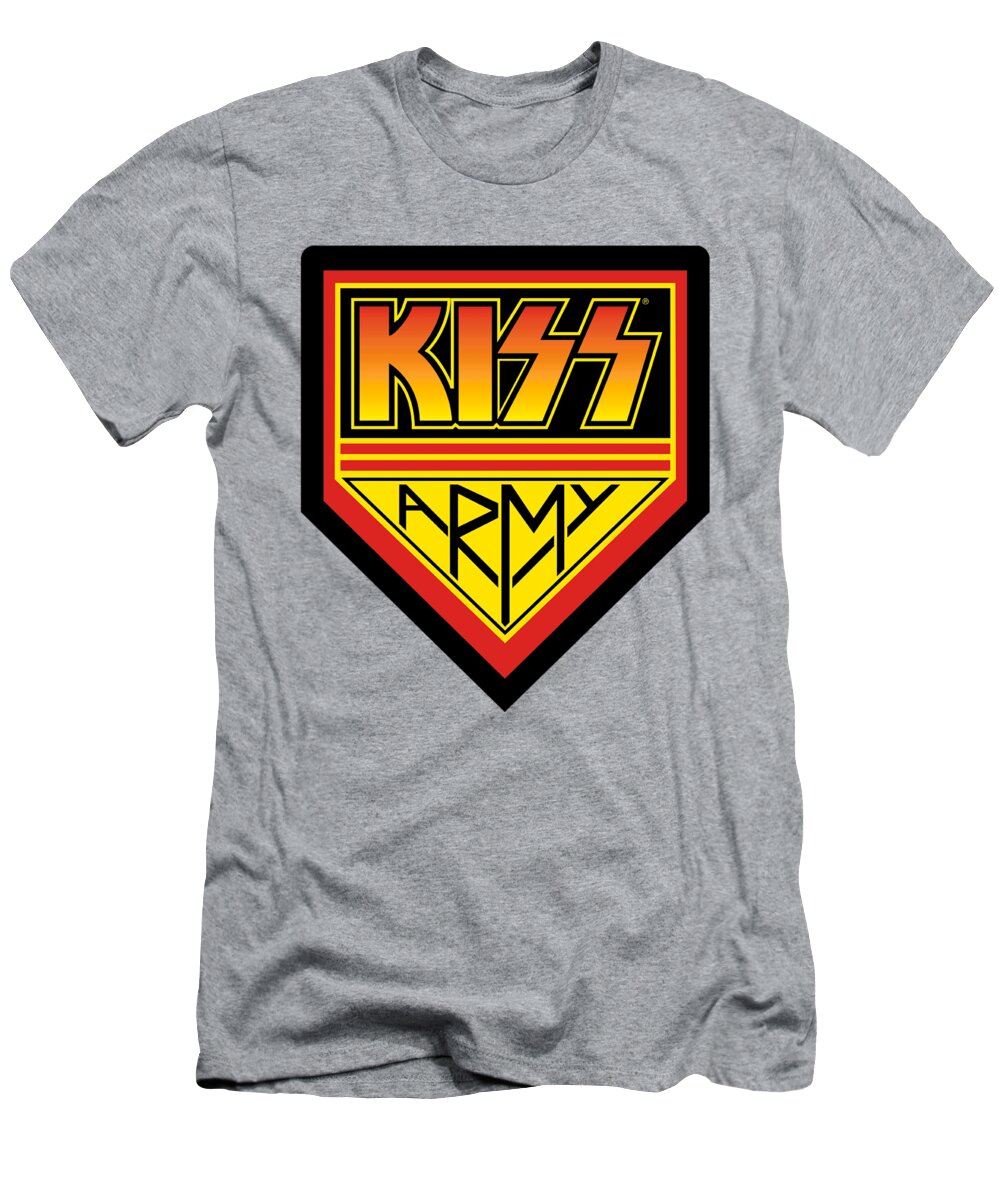  T-Shirt featuring the digital art Kiss - Army Logo by Brand A