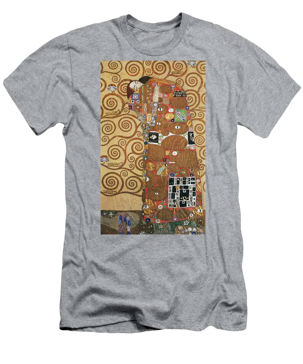 1905 T-Shirt featuring the drawing Fulfillment #3 by Gustav Klimt