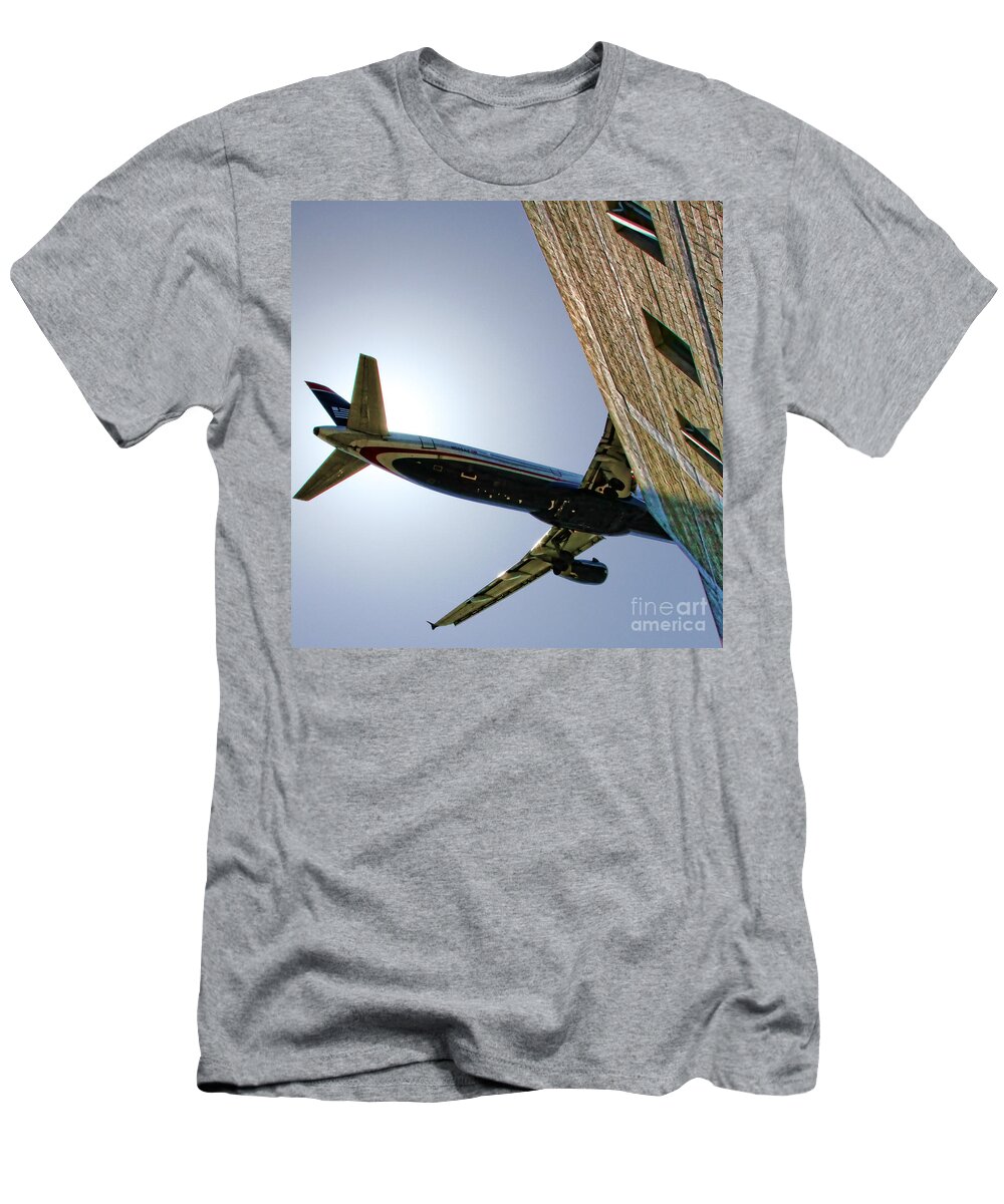 Airplane T-Shirt featuring the photograph Landing By Diana Sainz by Diana Raquel Sainz