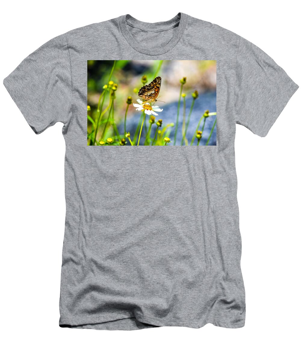 Flowers T-Shirt featuring the photograph Last Bloomin Flower by Mary Hahn Ward