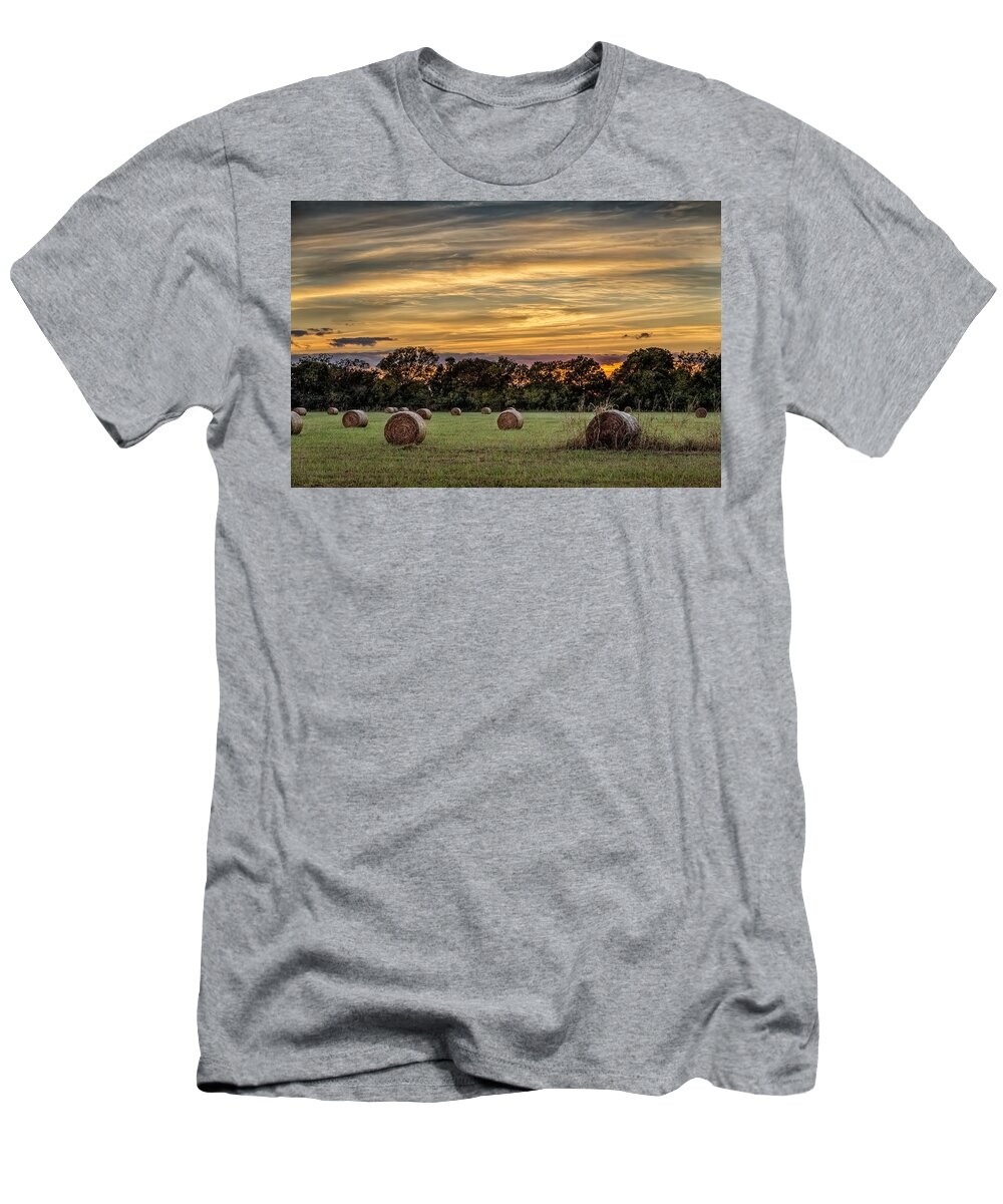Hay T-Shirt featuring the photograph Lazy Hay Bales by Tim Stanley