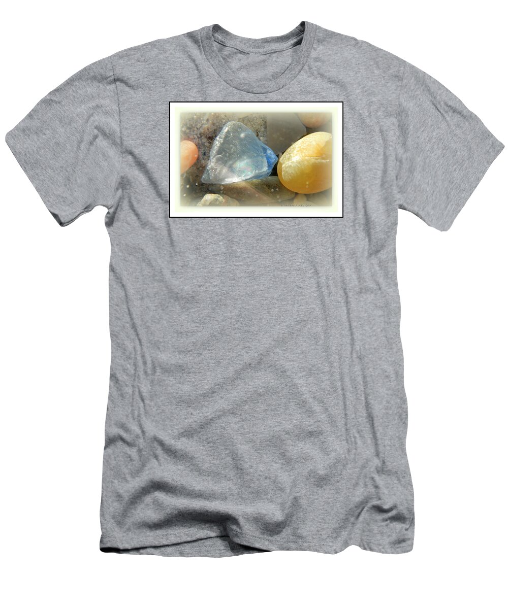 Beach T-Shirt featuring the photograph Le Coeur de la Mer by Kathy Barney