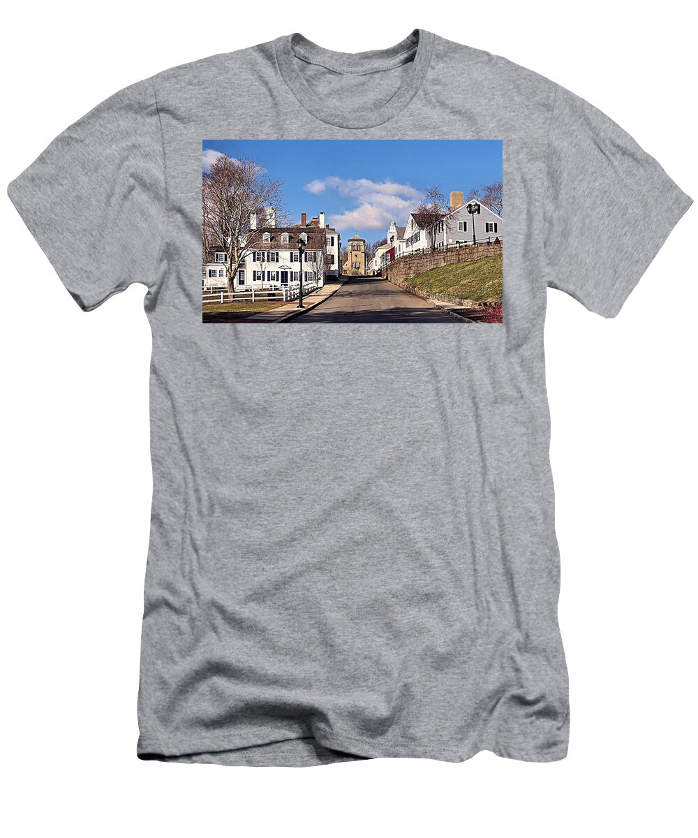 Leyden Street T-Shirt featuring the photograph Leyden Street In April by Janice Drew