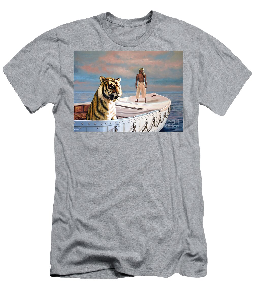 Life Of Pi T-Shirt featuring the painting Life Of Pi by Paul Meijering