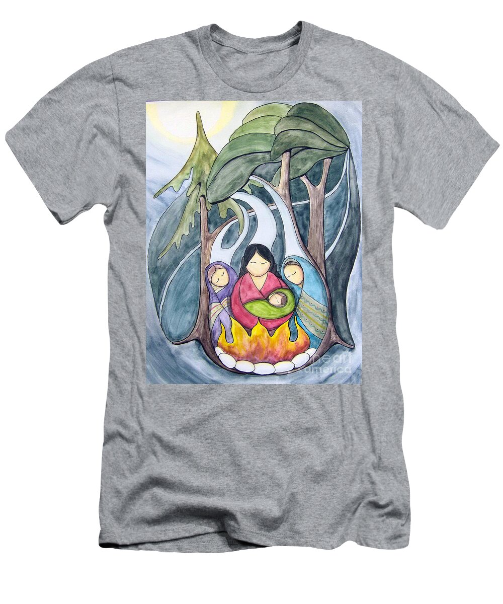 Family T-Shirt featuring the painting Lifeforce by Joey Nash