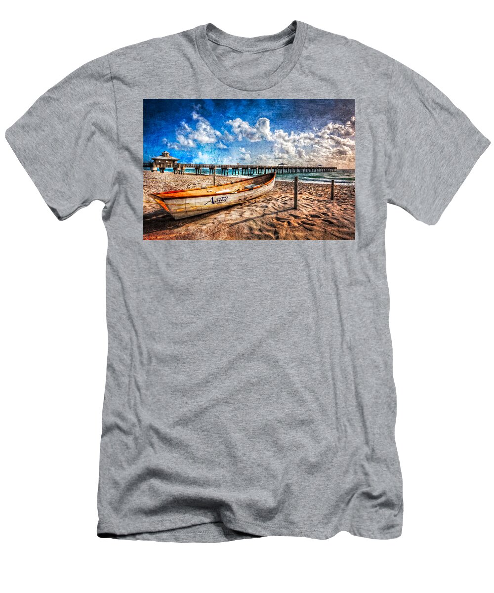 Boats T-Shirt featuring the photograph Lifeguard Boat by Debra and Dave Vanderlaan