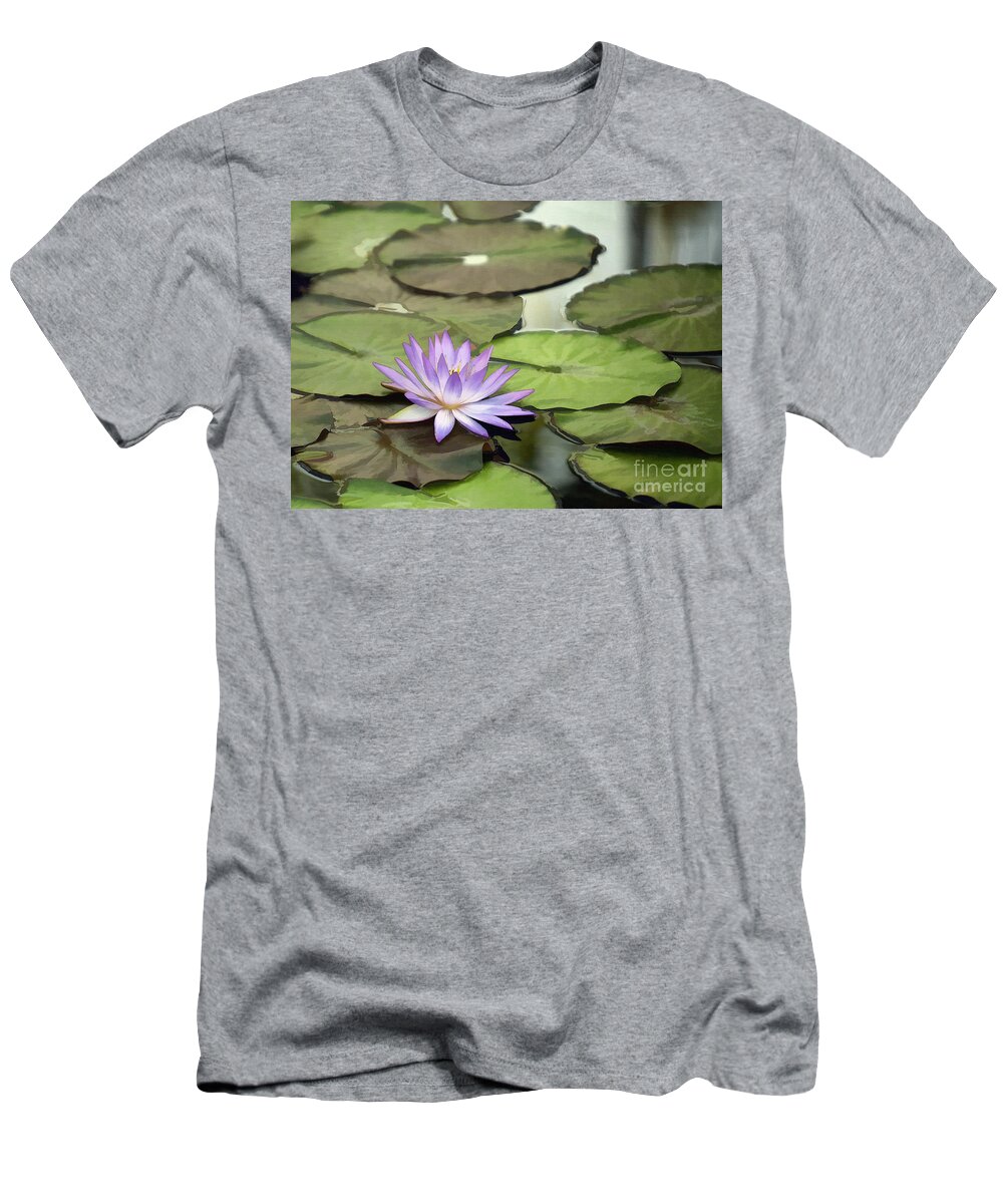 Flower T-Shirt featuring the photograph Little Pink and White Lily by Sharon Foster
