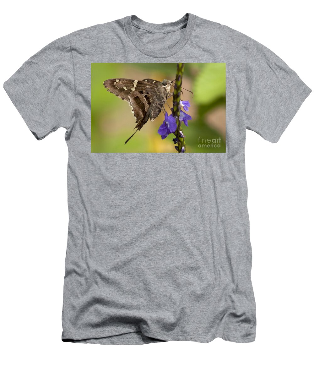 Long-tailed Skipper T-Shirt featuring the photograph Long-tailed Skipper Photo by Meg Rousher