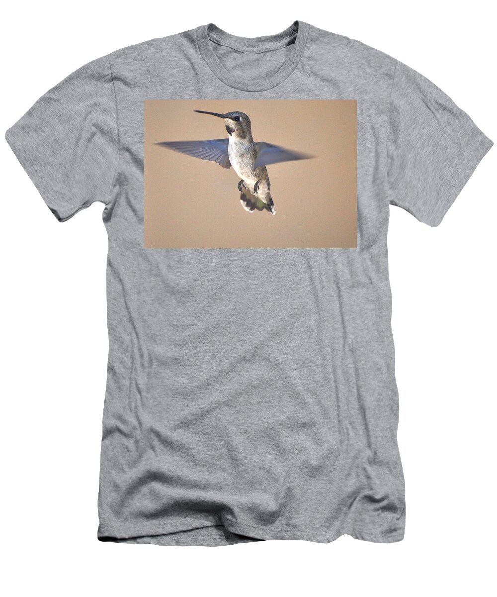Hummiingbirds T-Shirt featuring the photograph Look I'm Flying by Jay Milo