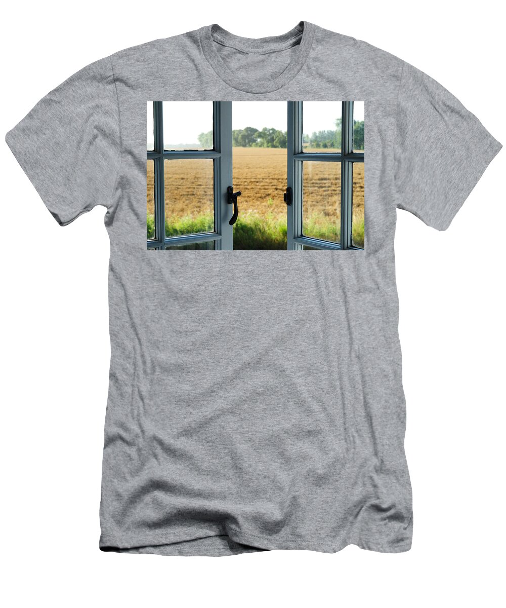 Window T-Shirt featuring the photograph Looking Through a Window by Chevy Fleet