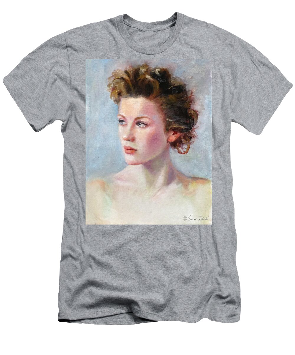 Figurative T-Shirt featuring the painting Madeline by Sarah Parks