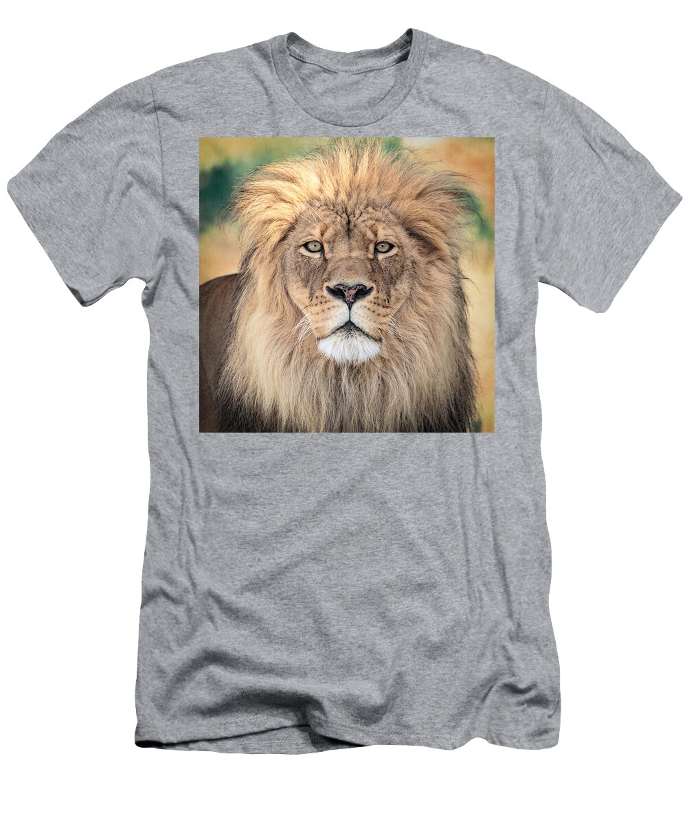 Lion T-Shirt featuring the photograph Majestic King by Everet Regal