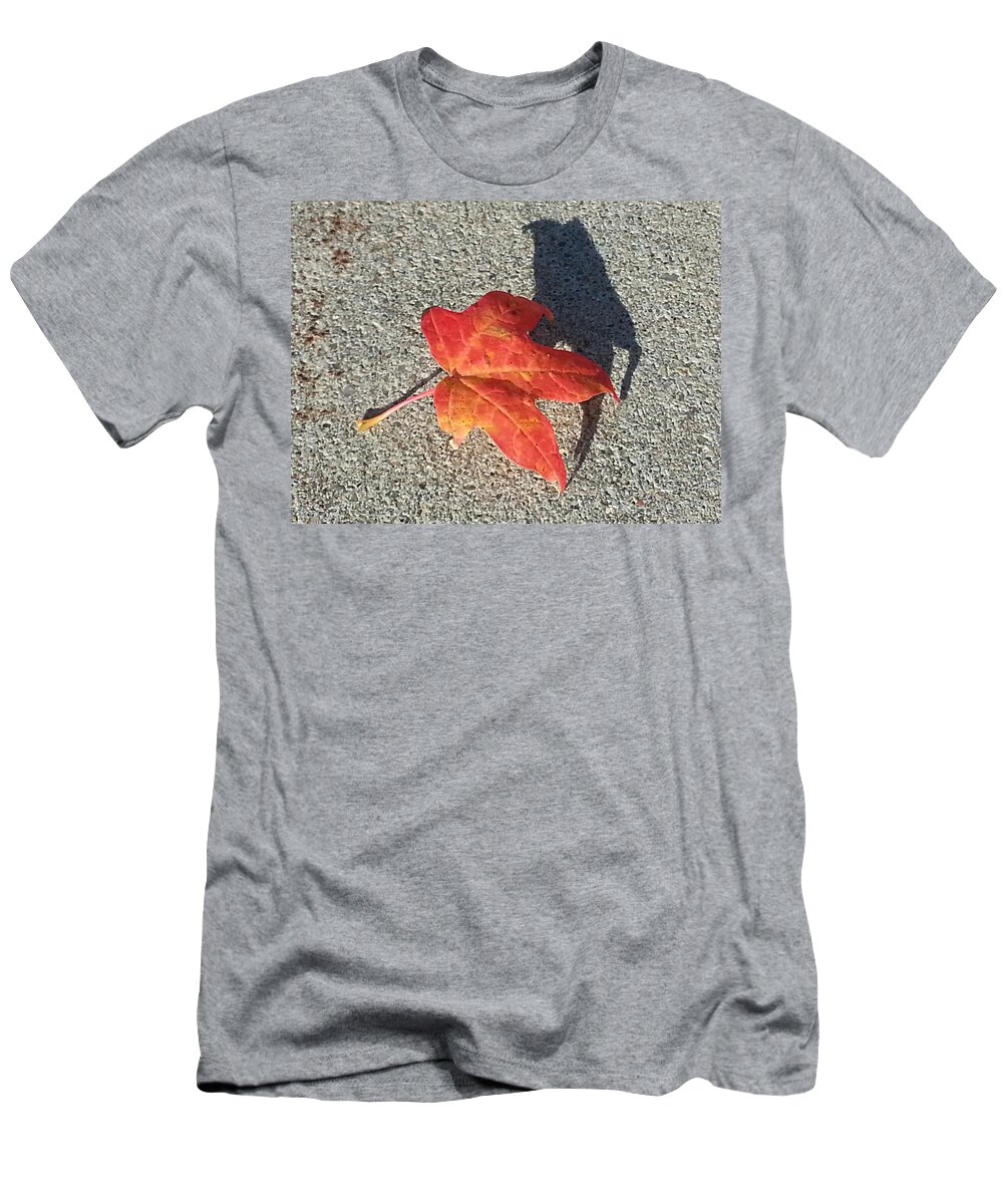 Red Leaf T-Shirt featuring the photograph Me and My Shadow by Caryl J Bohn