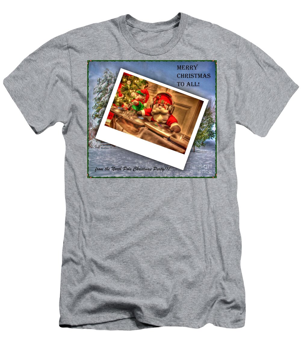 Music T-Shirt featuring the digital art Merry Christmas by Dan Stone