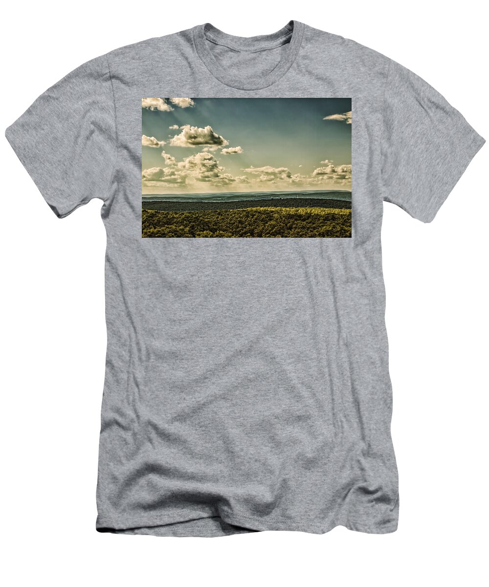 Landscape T-Shirt featuring the photograph Mile's Between Us. by Rob Dietrich