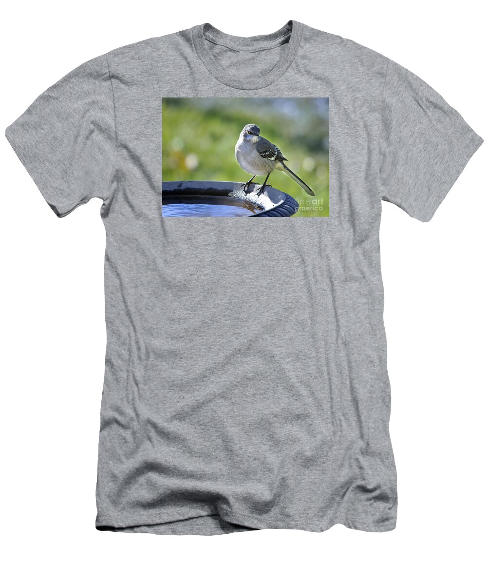 Nature T-Shirt featuring the photograph Mockingbird Arkansas State Bird by Nava Thompson