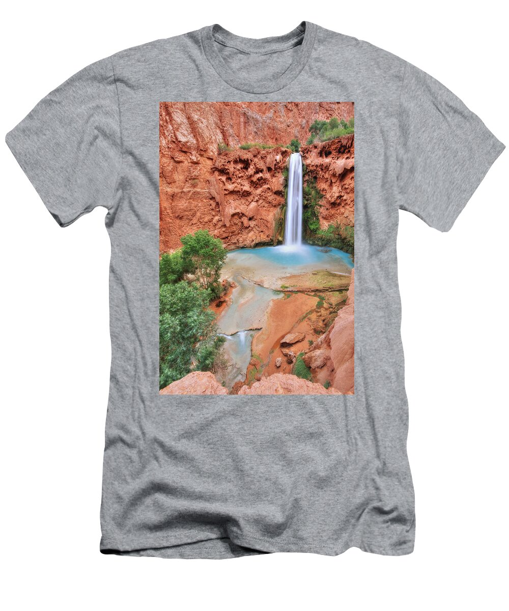 Waterfall T-Shirt featuring the photograph Mooney Falls by Lori Deiter